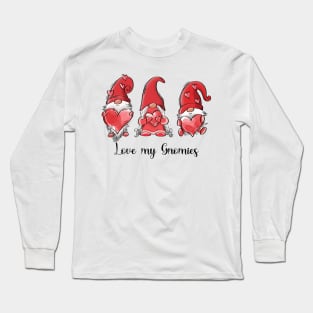 Love My Gnomies Valentine Long Sleeve T-Shirt
